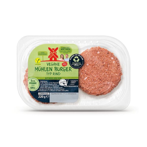 Vegane Mühlen Burger Typ Rind - Neu